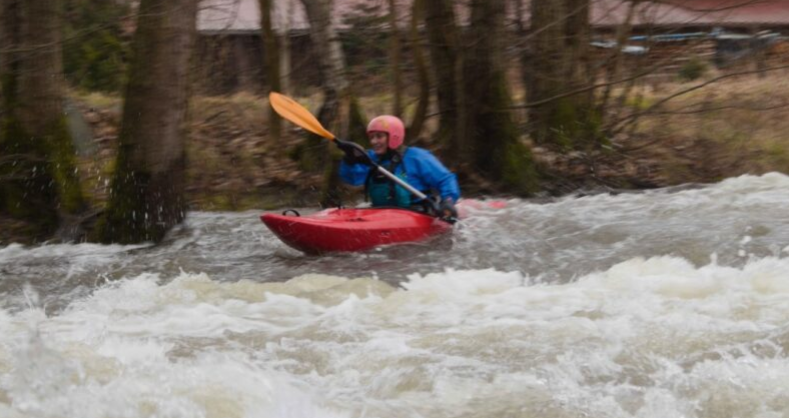 Haßlach bei Hochwasser